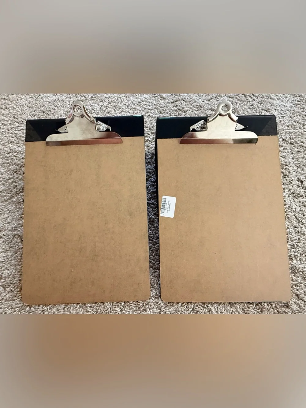 Classic Brown Clipboard with Metal Clip - Pack of 2